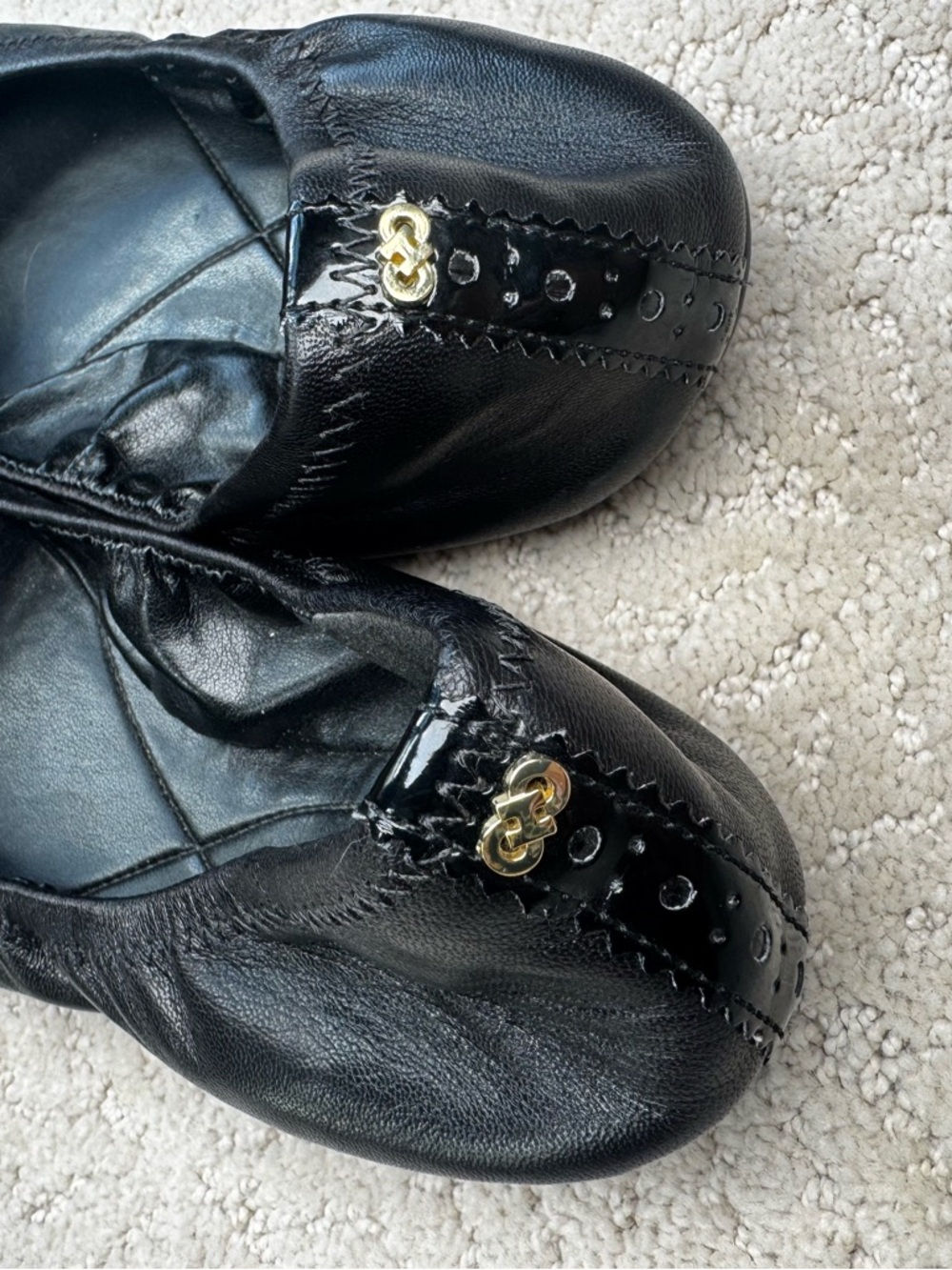 Cole Haan Black Leather Ballet Flats - 5.5 - Picture 5 of 7